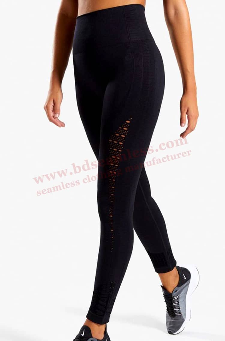 BLACK BREATHABLE COMPRESSION LEGGINGS MANUFACTURER