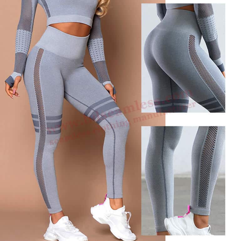 GREY BREATHABLE WORKOUT LEGGINGS MANUFACTURER