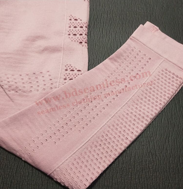 PINK CUSTOM HOLLOW OUT LEGGINGS WHOLESALE