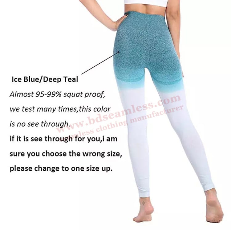 SQUAT PROOF OMBRE WORKOUT LEGGINGS MANUFACTURER