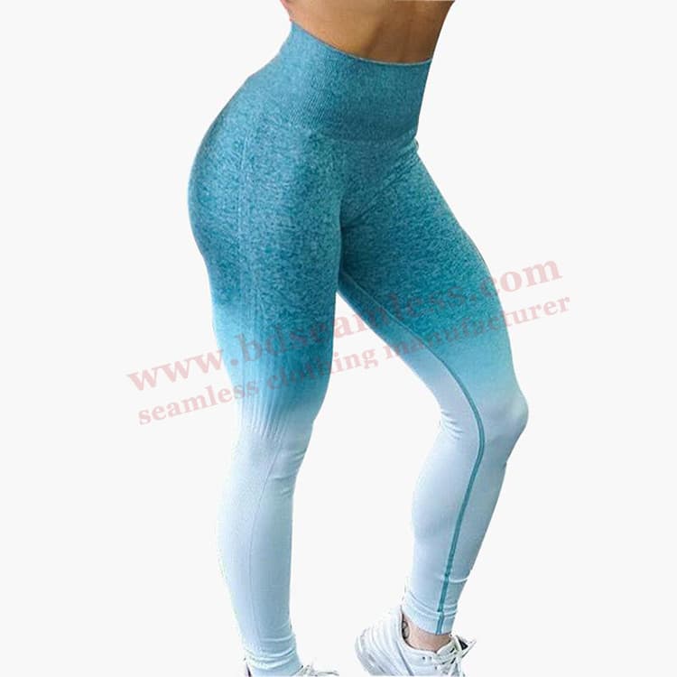 BLUE OMBRE WORKOUT LEGGINGS MANUFACTURER