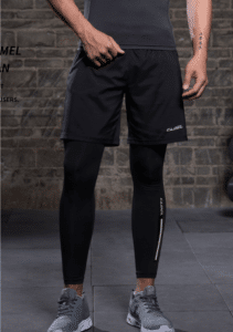 shorts over compression pants