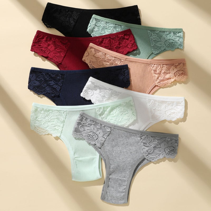 Bespoke lace waist seamless panties engineered by high-end intimate factory